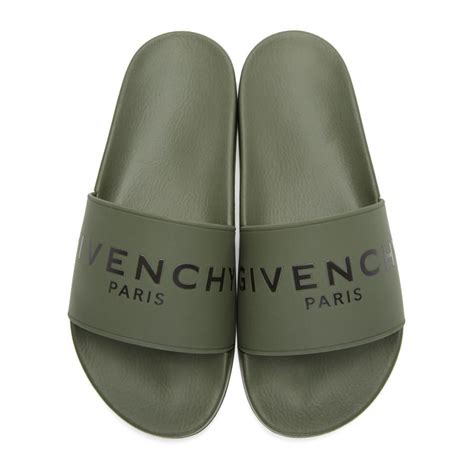 green givenchy slides|givenchy platform slides.